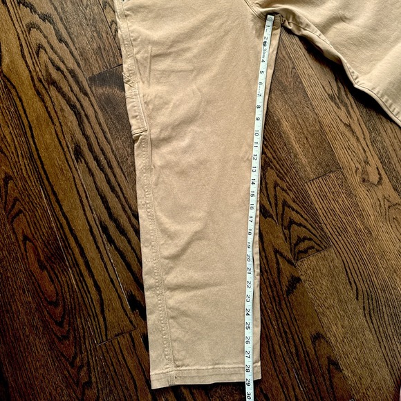 Levi Strauss Signature Carpenter Pants Khaki Utility Workwear W34 L30‎ - Picture 6 of 8